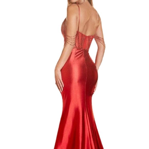 Ladivine CD820 Evening Dress Red size 4 - Picture 2 of 6